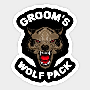 Groom's Wolf Pack Sticker